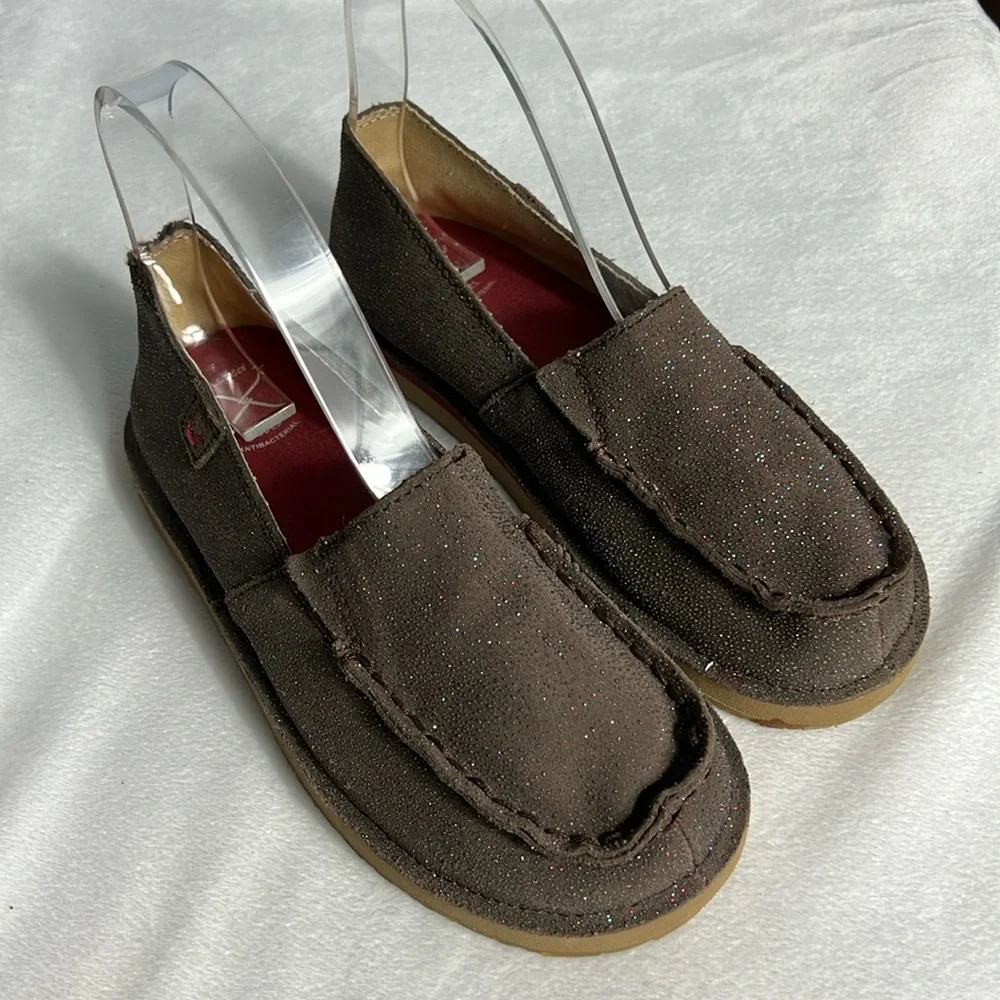 Twisted X Kids Chocolate Shimmer Loafers Youth 3M